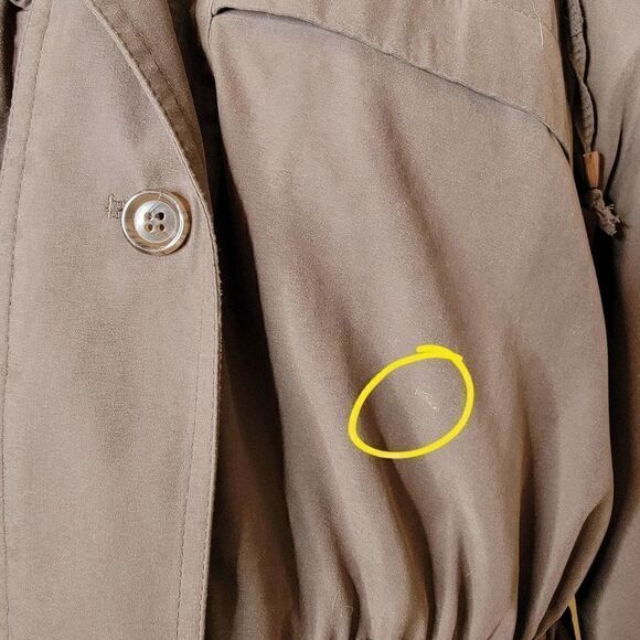 Gallery Velvet Hood Coat Gray Black Size XL - Picture 11 of 16